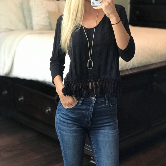 Anthropologie Eri & Ali Tassel Top - Picture 5 of 7